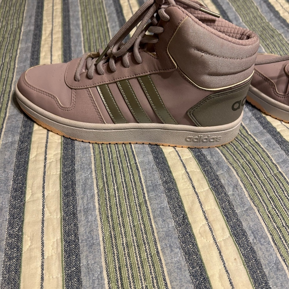 Adidas Men's High-Top Sneakers - Mauve and Khaki